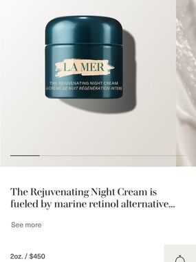 La Mer Rejuvenating Night Cream — Deep Teal Jar